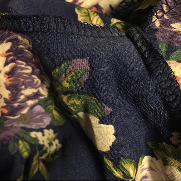 LULU'S That's a Wrap Navy Blue Floral Print Dress - Picture 11 of 11